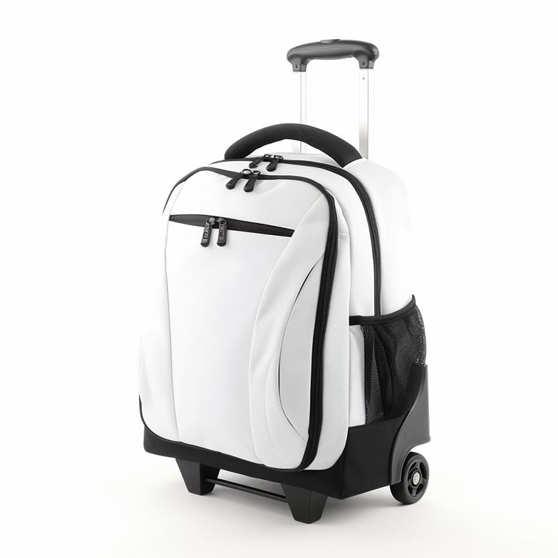 white trolly backpack