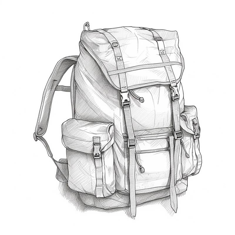 multi-pocket backpack design