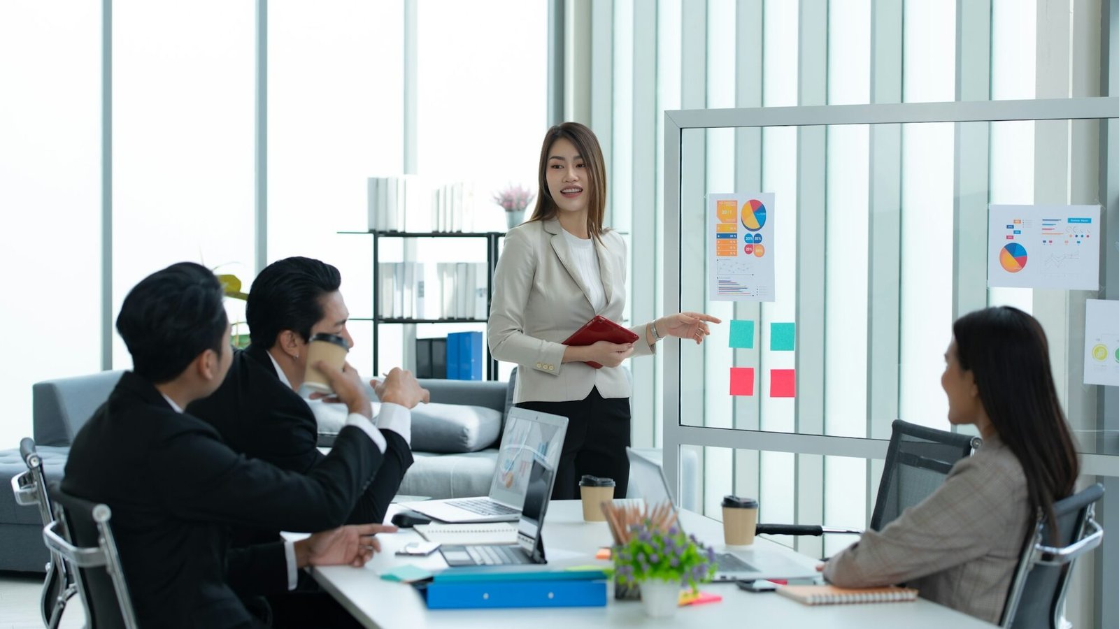 Young asian woman freshmen in the new generation of entrepreneurs team.